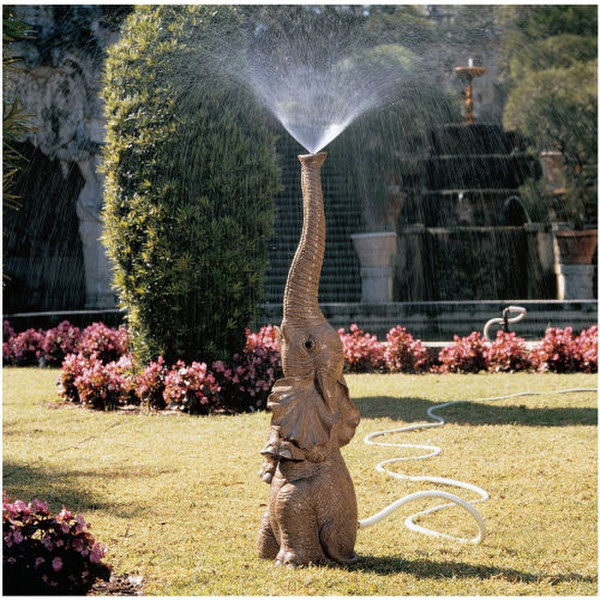 Elephant Sculpture & Garden Sprinkler For Outdoor Decor